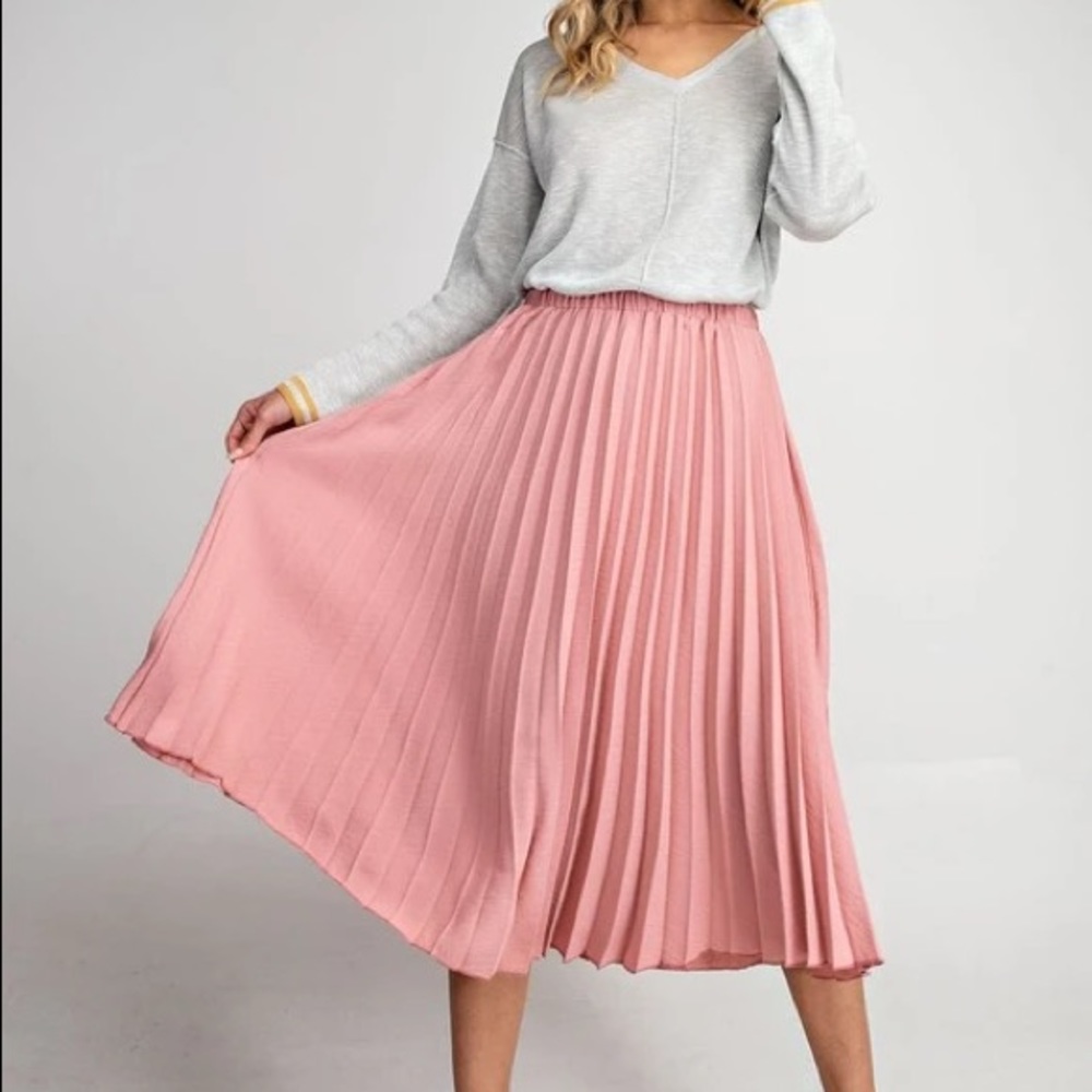 Pleated Midi Skirt